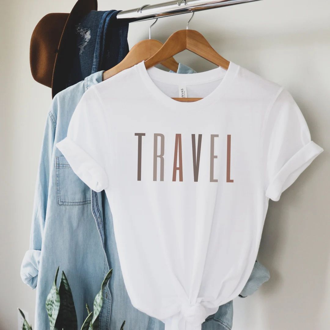 Simple Travel TShirt, Tee for Travelers, Vacation Shirt, Adventure, Matching Shirt, Gift for Trav... | Etsy (US)