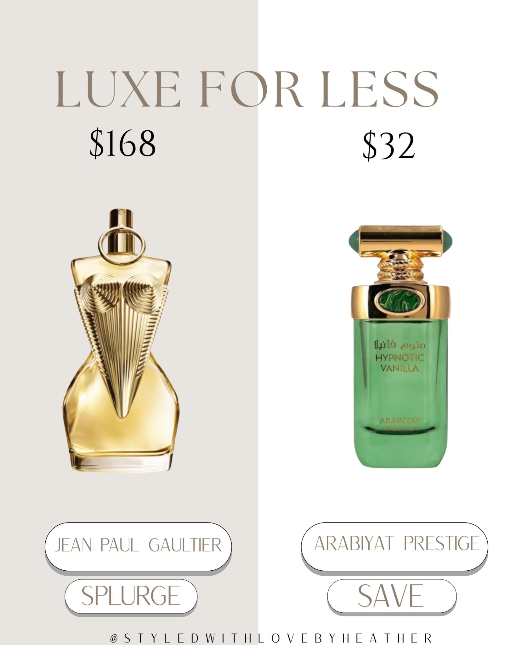 ✨ Luxe for Less: Warm Vanilla Goddess ✨

Love that rich, creamy designer vanilla but not the $150+ price tag? 👀 This affordable alternative gives the same sweet, warm, addictive vibe — cozy, feminine, and compliment-magnet worthy.

Smells luxurious without the splurge.

Shop the Splurge vs. Save on my LTK ✨  

 #LTKmomlife #LTKstorytime #LTKBeauty