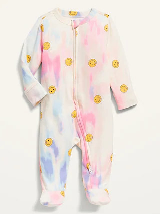 Pyjama une-pièce teint par nœuds à pieds avec mitaines rabattables pour Bébé | Old Navy (CA)