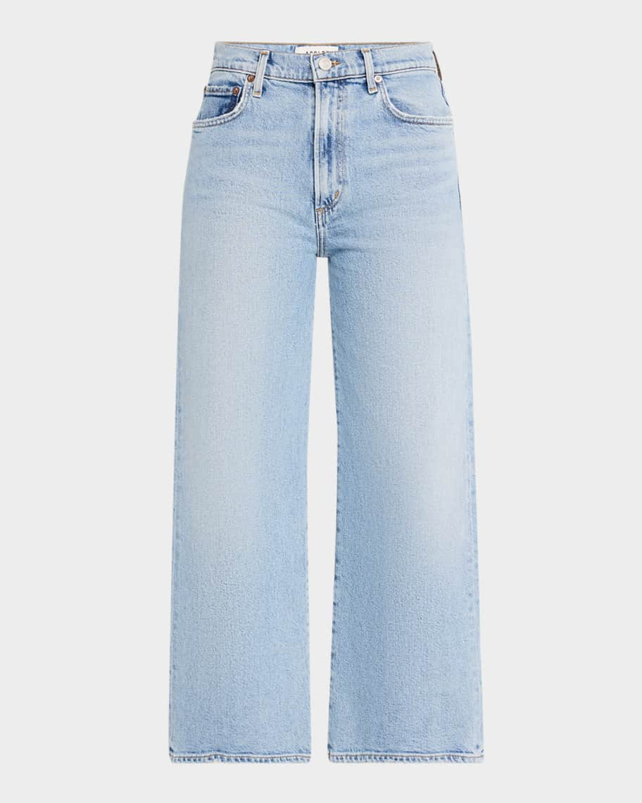 AGOLDE Harper Wide-Leg Crop Jeans | Neiman Marcus