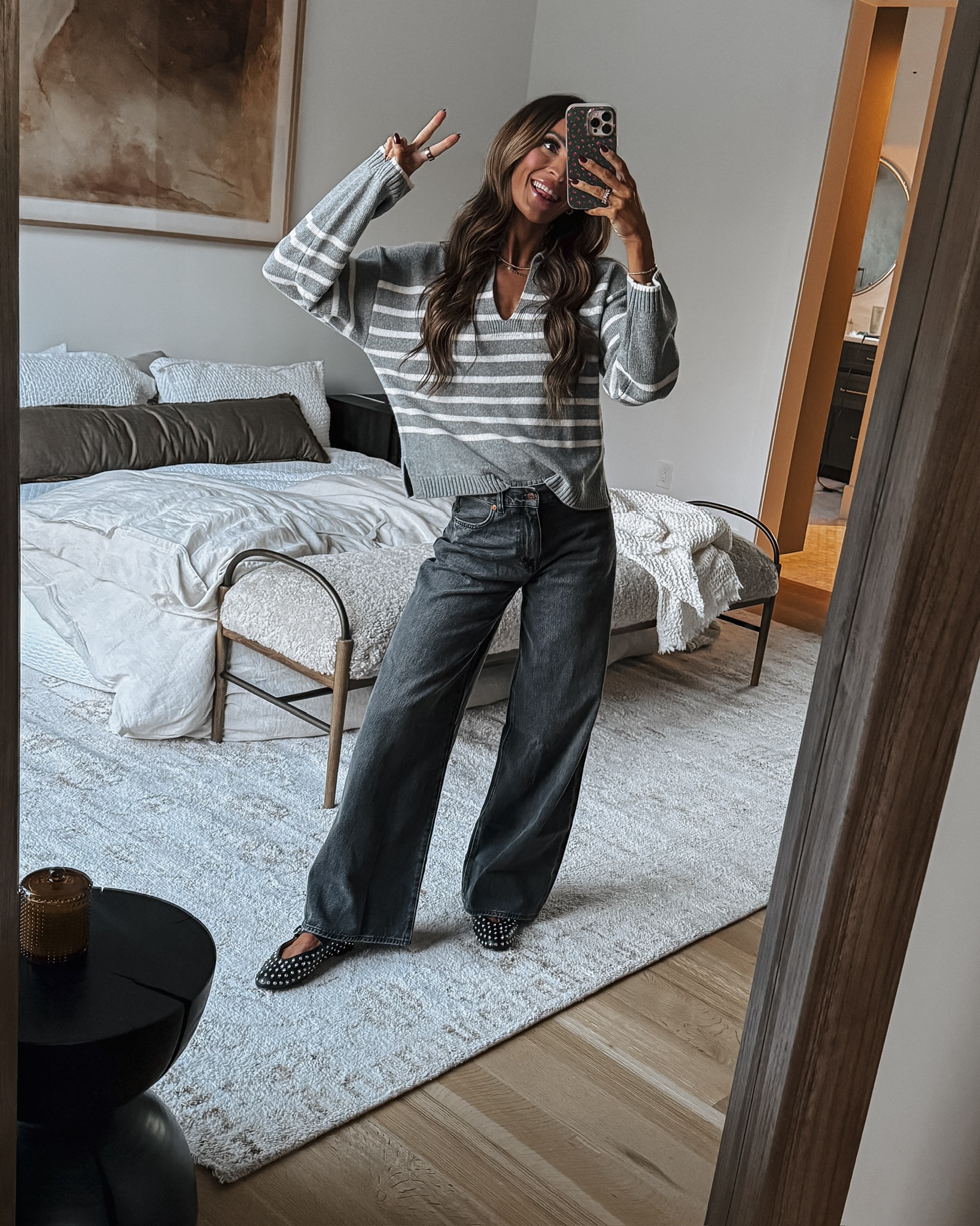 can never say no to stripes 😍 plus this adorable polo sweater is on sale! 👏🏻 @madewell #madewell #madewellpartner #ad 

#LTKHoliday #LTKCyberWeek