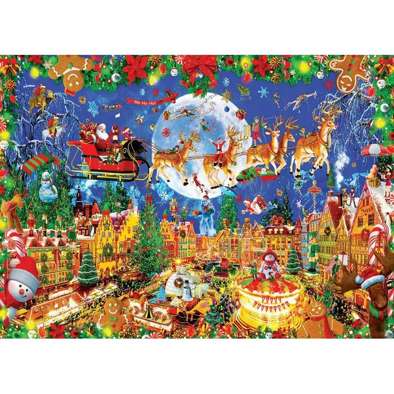 Santa's Coming to Town Christmas Holiday 1000 Piece Jigsaw Puzzle | Walmart (US)