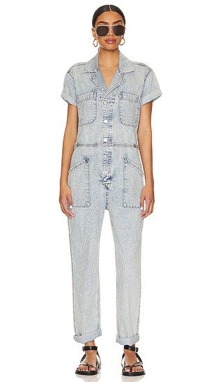 Grover Jumpsuit in Breeze | Revolve Clothing (Global)