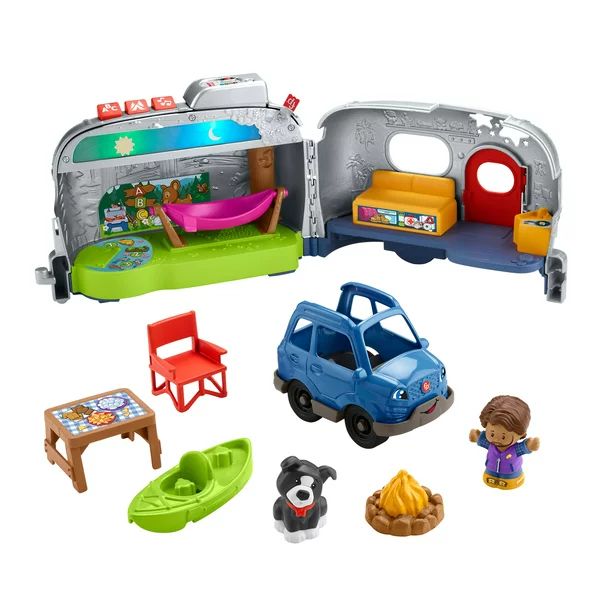 Fisher-Price Little People Light-Up Learning Camper Vehicle and Interactive Playset | Walmart (US)