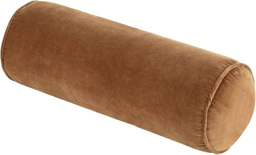 Nate Home by Nate Berkus Decorative Cotton Velvet Bolster Pillow | Soft Luxurious Modern Decor, C... | Amazon (US)