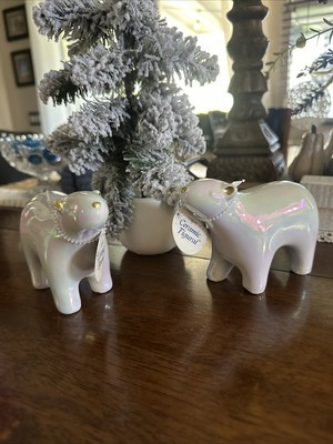 NWT Target Bullseye Set X2 Ceramic Iridescent Polar Bears White W/ Gold HTF  | eBay | eBay US