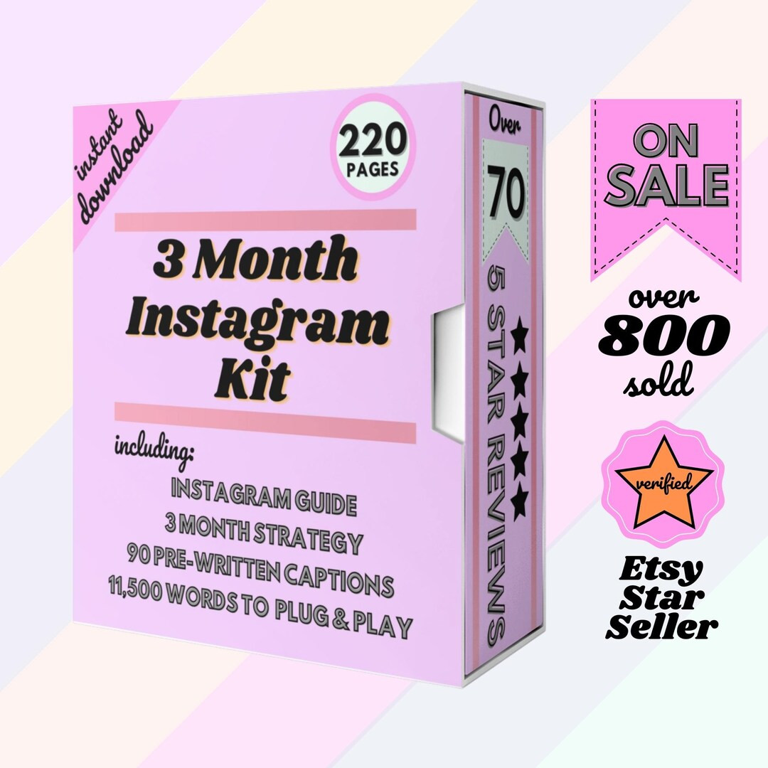 90 Day Instagram Playbook | Social Media Planner I Instagram template | Instagram captions | Soci... | Etsy (US)