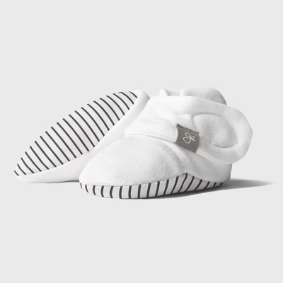 Goumi Baby Organic Cotton Striped Booties - Gray 0-3M | Target