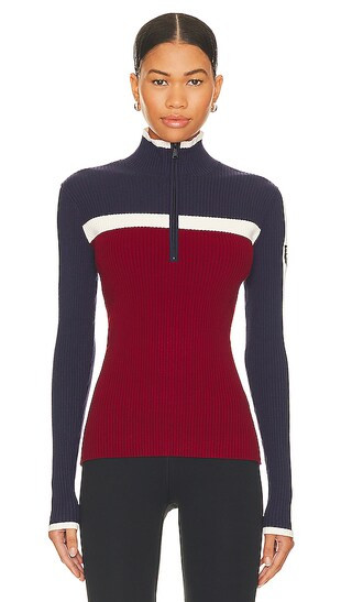 Ali Half -zip Sweater in Deep Red | Revolve Clothing (Global)