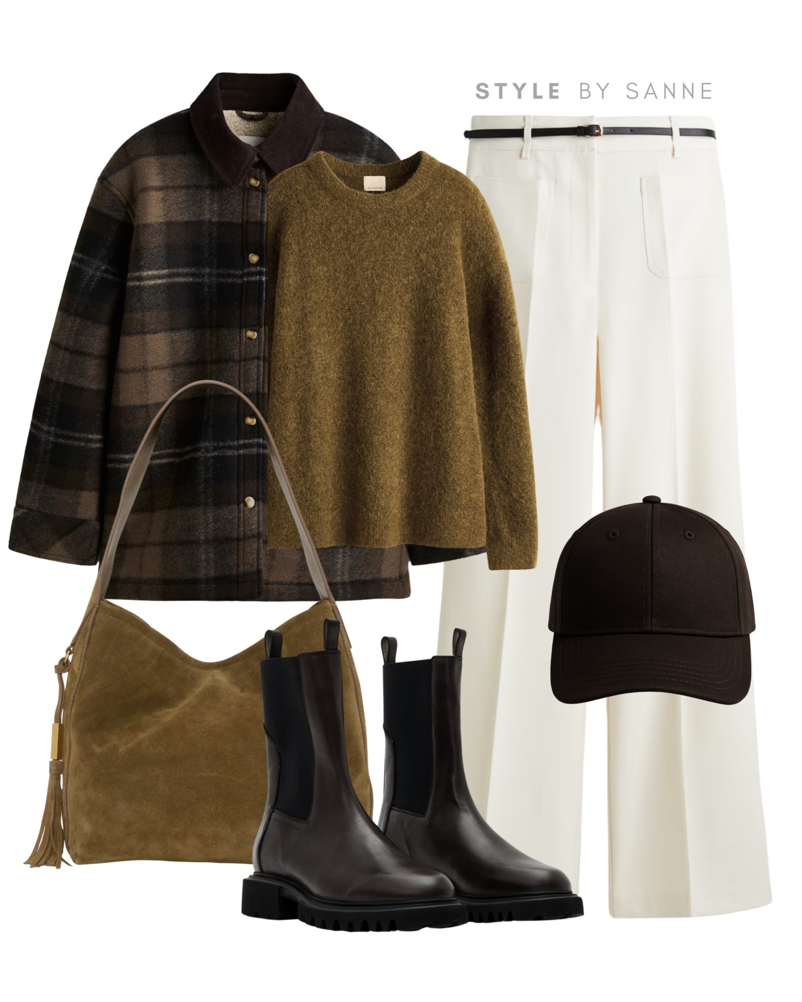 Cool tones for everyday comfort 🩶🤎
A soft grey knit styled with wide-leg trousers and a brown plaid overshirt — balanced and effortless. Paired with grey sneakers and a minimalist black tote.
Tap to shop all pieces now! ✨


#LTKautumn #LTKstyletip #LTKworkwear