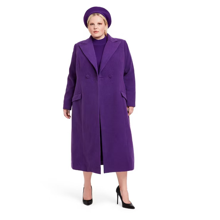 Women's Tailored Long Overcoat - Sergio Hudson x Target Purple | Target