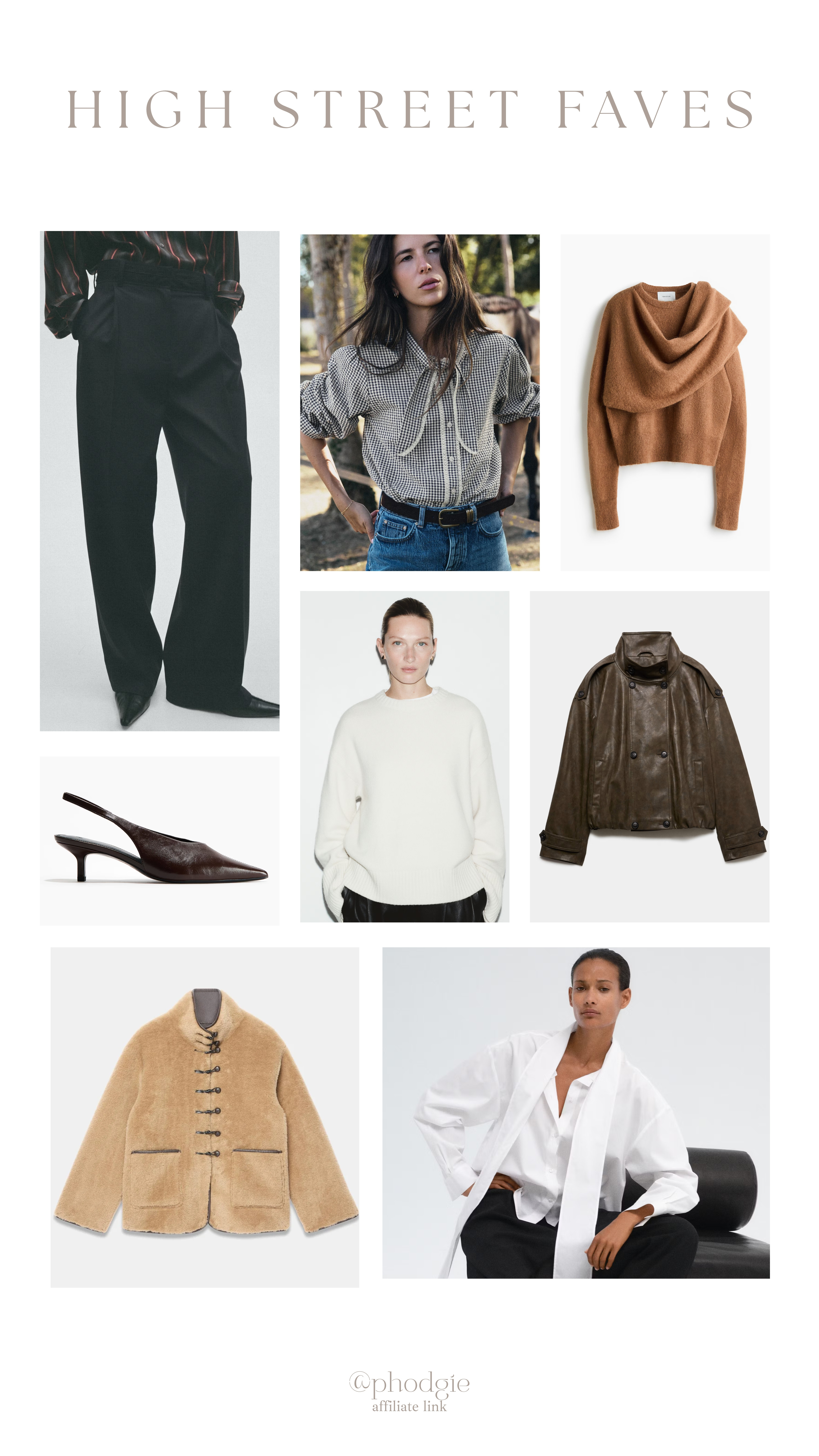 This week's high street favourites ✨

Teddy bear, leather jacket, knitwear, blouse, straight leg trousers, check blouse, check shirt, kitten heel, autumn new in, autumn outfit inspiration 

 #LTKFashionMonth #LTKuk #LTKautumn