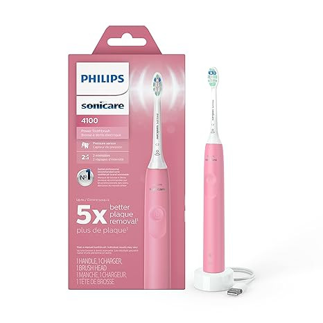 Philips Sonicare 4100 Power Toothbrush, Rechargeable Electric Toothbrush with Pressure Sensor, De... | Amazon (US)