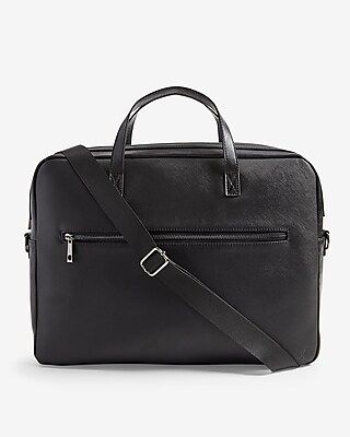 Textured Vegan Leather Briefcase | Express