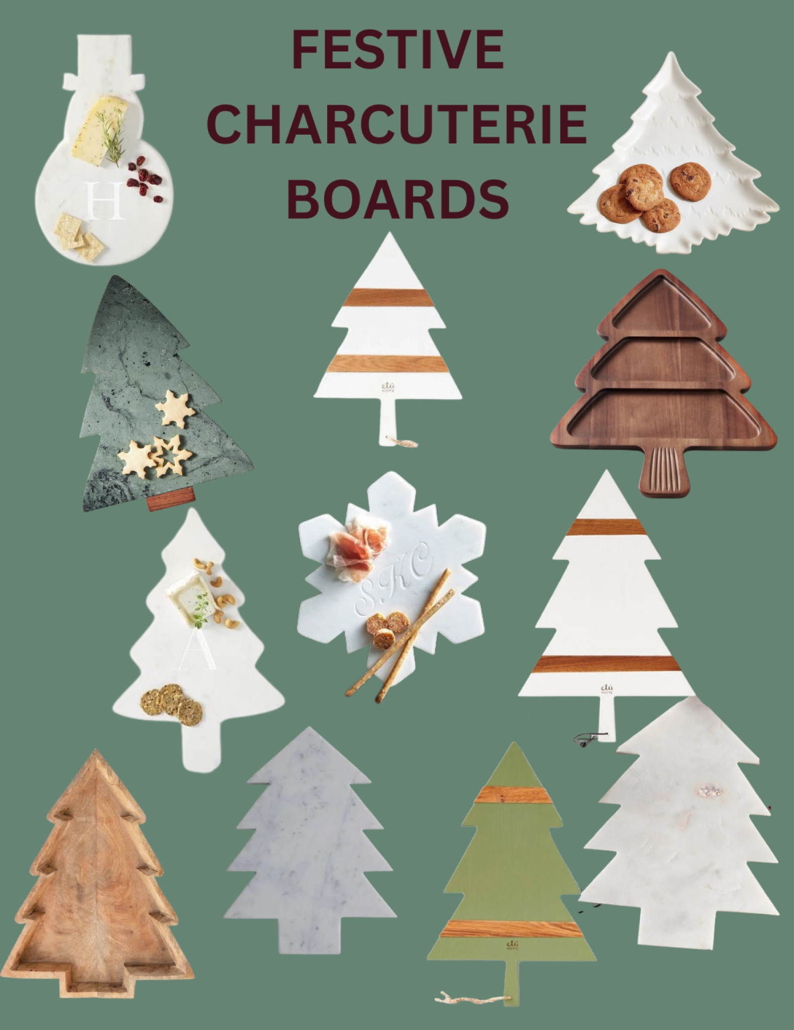 Holiday Charcuterie Boards
Holiday Serving Platters

#christmastreecharcuterieboard
#christmascharcutetieboard #etuhome #potterybarn #markandgraham

#LTKHoliday #LTKparties #LTKhome