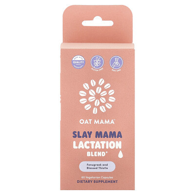 Oat Mama, Slay Mama, Lactation Blend, 60 Vegetarian Capsules | iHerb