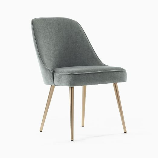 Mid-Century Dining Chair - Metal Legs | West Elm (US)