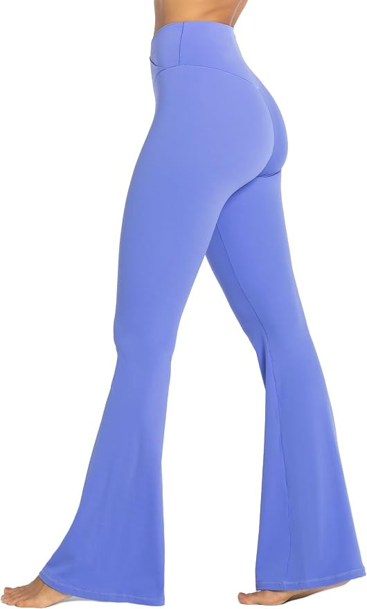 Sunzel Womens Flare Leggings No Front Seam Flare Yoga Pants with Tummy Control Crossover High Wai... | Amazon (US)