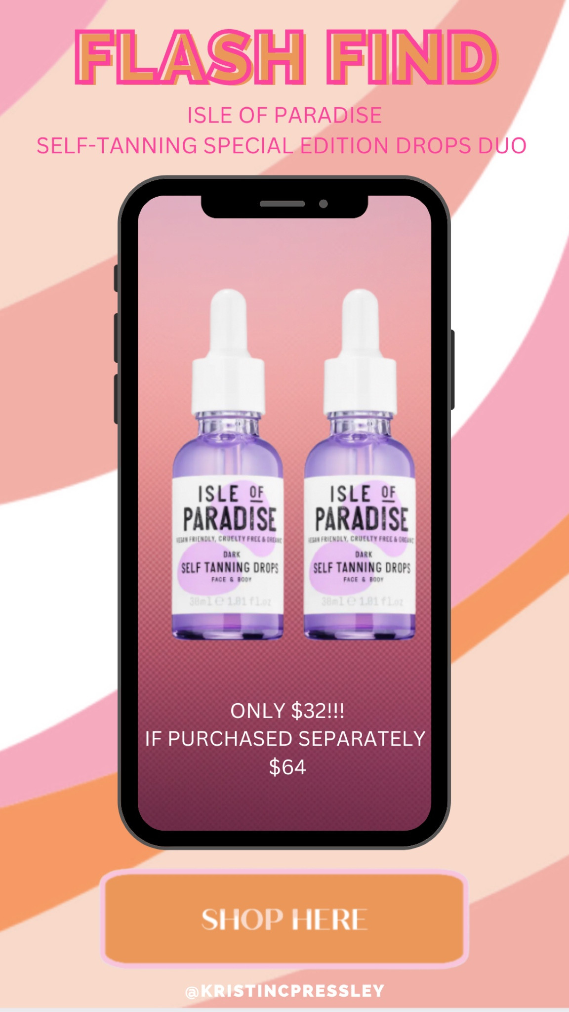 Tanning drops on sale. Beauty sale. Isle of paradise. Dark self tan. 