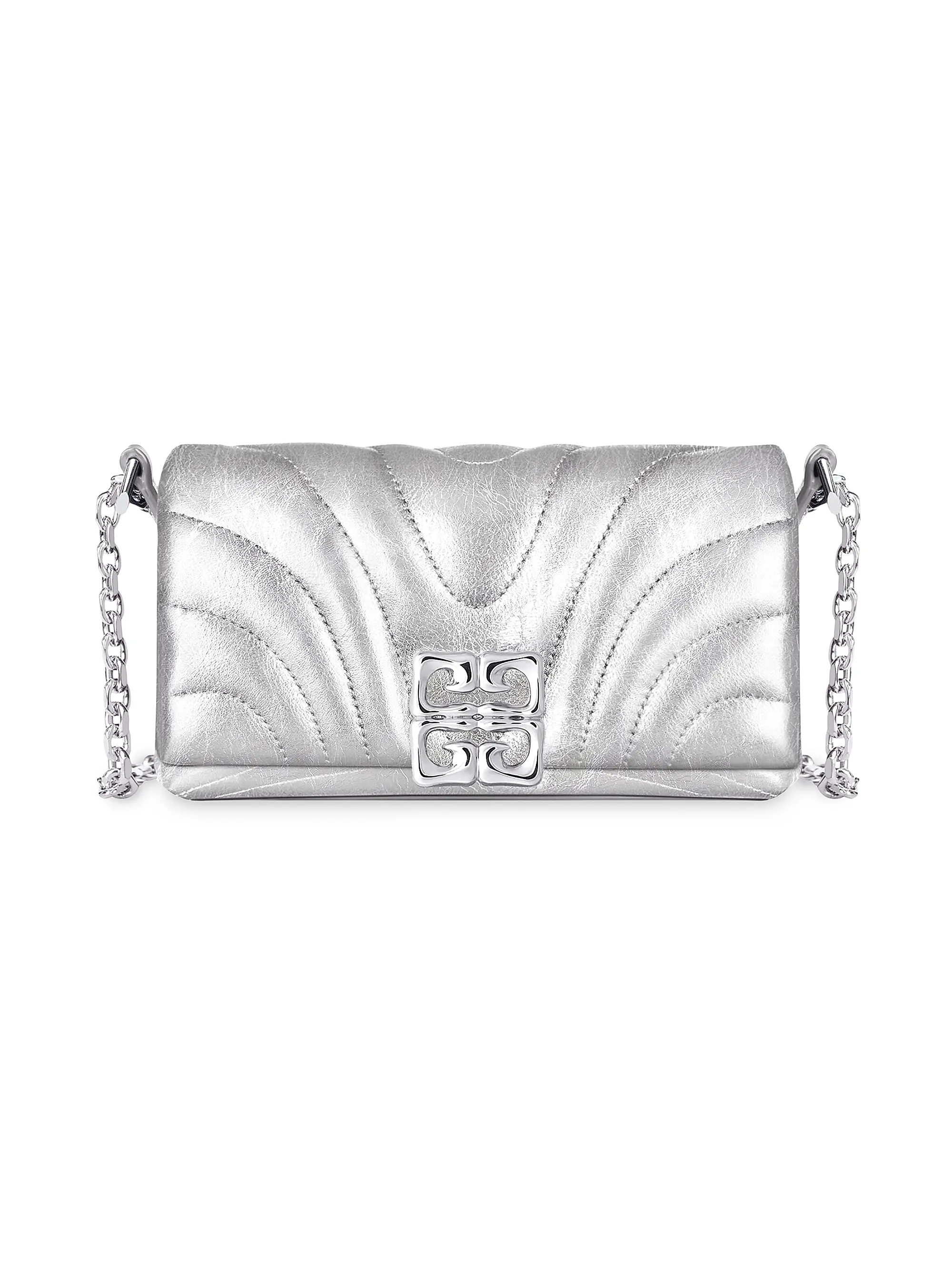 4G Liquid Wallet on Chain in Laminated Quilted Leather | Saks Fifth Avenue