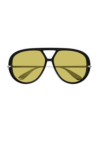 Bottega Veneta Aviator Sunglasses in Black - Black. Size all. | FWRD 