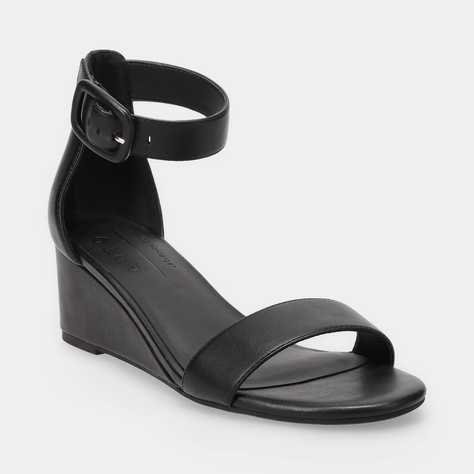 Apt. 9® Women's Wedge Ankle Strap Sandals, Size: 9.5, Black | Kohl's