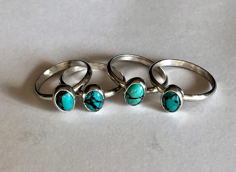 Turquoise Sterling Silver Ring Multiple Sizes | Etsy (US)