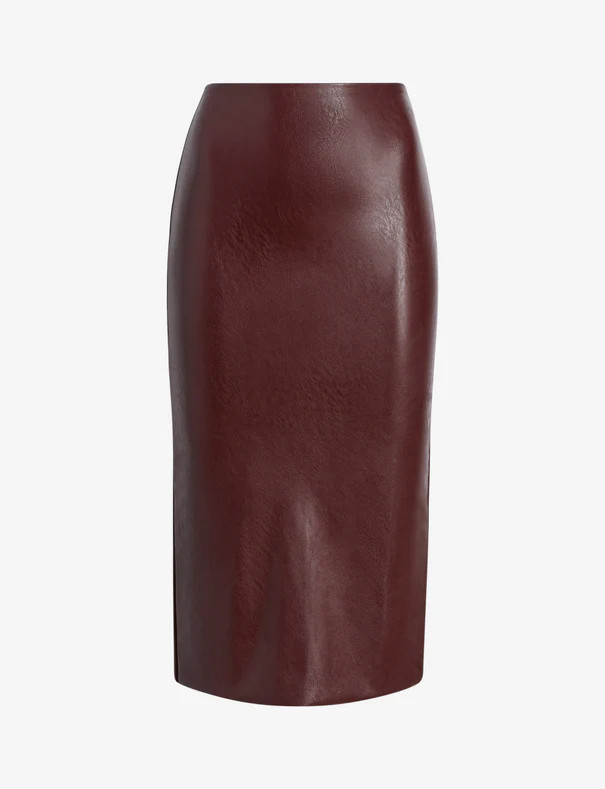 Faux Leather Midi Skirt | Commando®