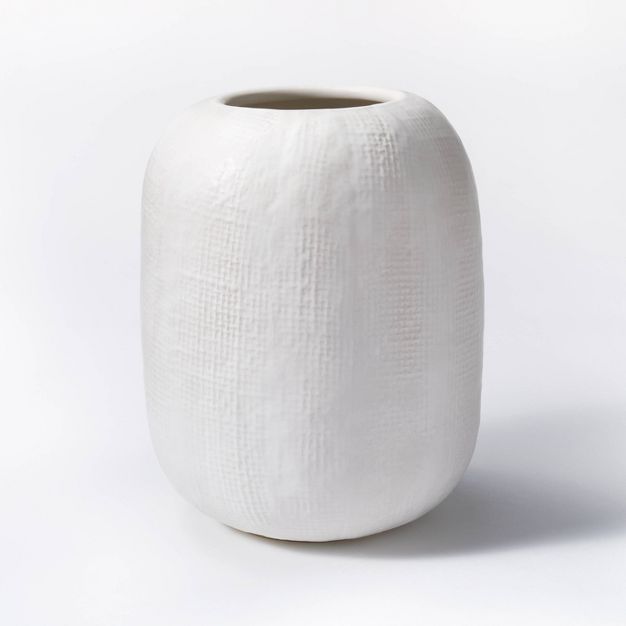 Tall White Textured Vase - Threshold&#8482; designed with Studio McGee | Target