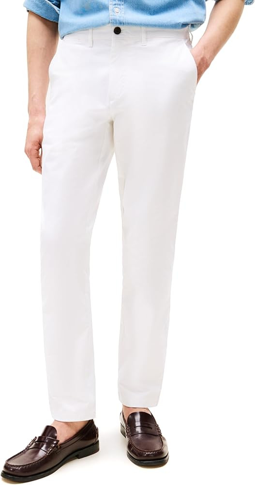Tommy Hilfiger Men's Stretch Cotton Chino Pants in Slim Fit | Amazon (US)