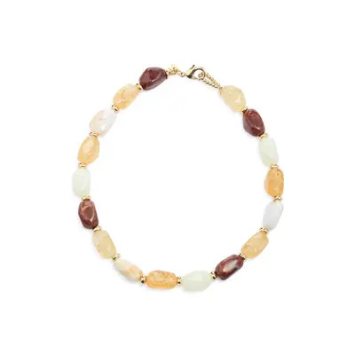Nordstrom Organic Faceted Bead Necklace in Brown Multi- Gold at Nordstrom | Nordstrom