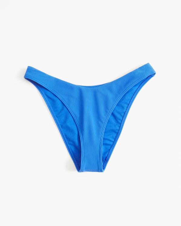 Women's Curve Love Mid-Rise High-Leg Moderate Bottom | Women's Swimwear | Abercrombie.com | Abercrombie & Fitch (US)