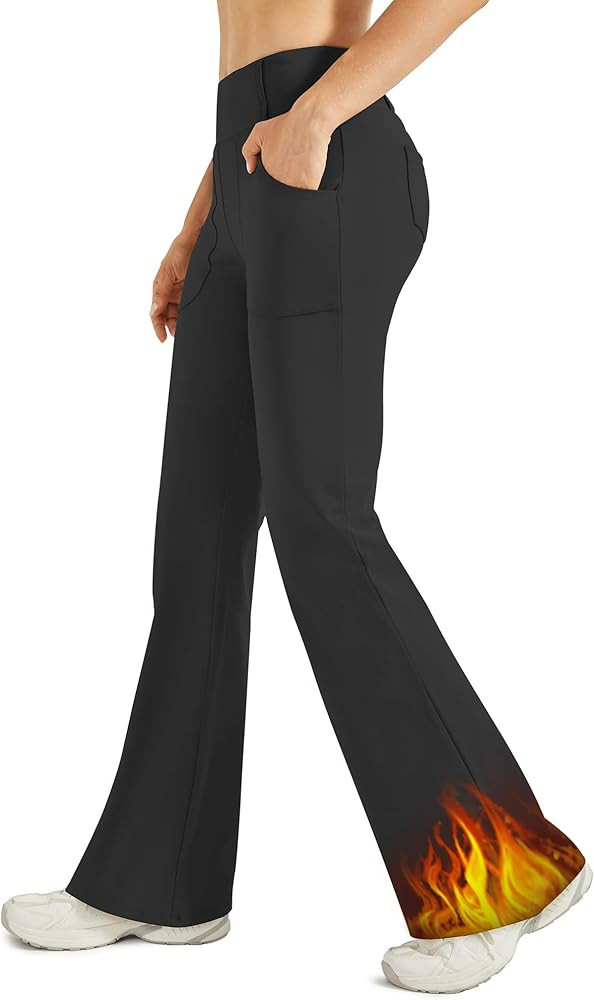 G4Free Fleece Lined Leggings Women Yoga Dress Pants with 4 Pockets Stretchy Work Pants Business C... | Amazon (US)
