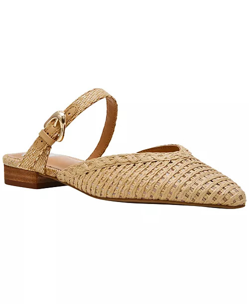 Women's Domainica Woven Buckle Flat Mules | Macy's