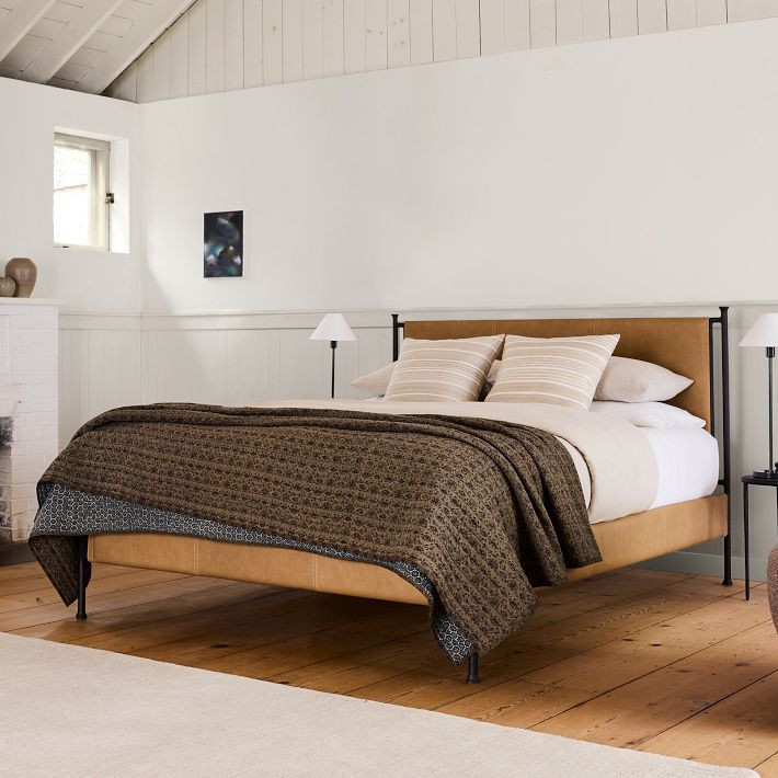 Sintra Leather Bed | West Elm (US)