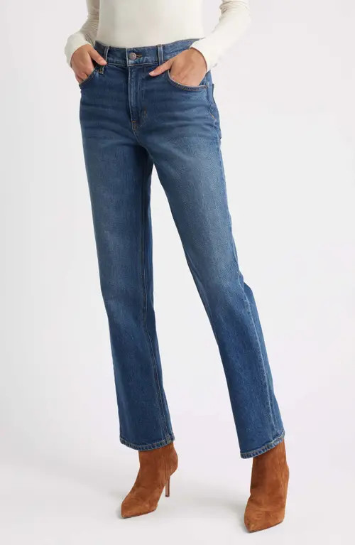 Veronica Beard Leah Straight Leg Jeans in Equinox Blue at Nordstrom, Size 24 | Nordstrom