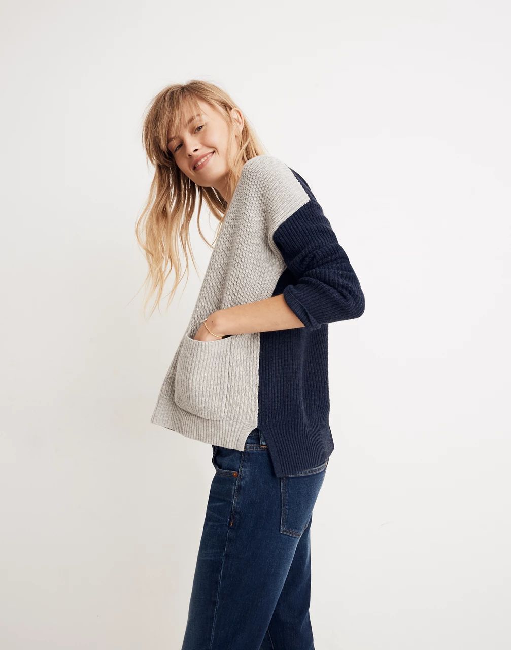 Patch Pocket Pullover Sweater in Colorblock | Madewell