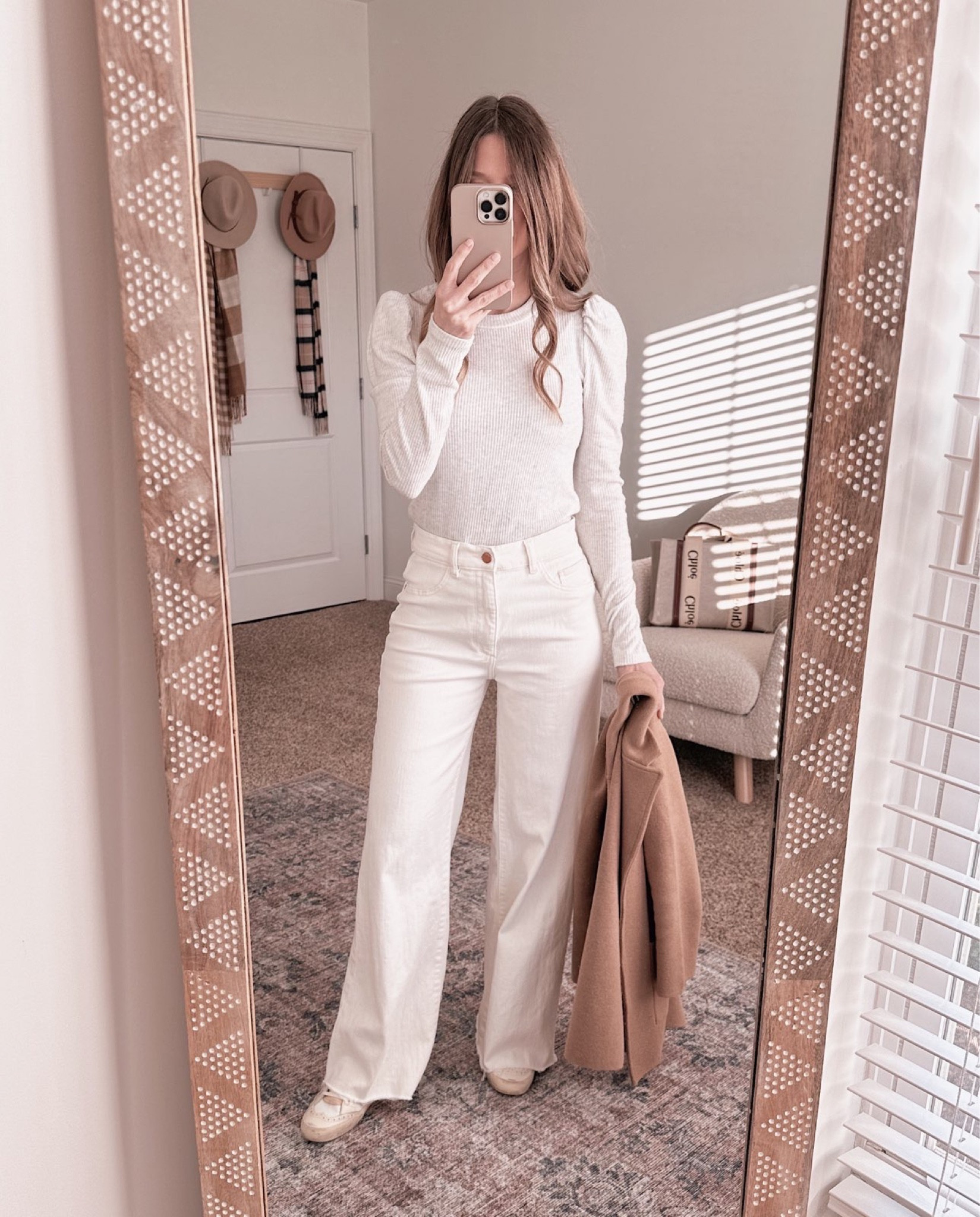 White wide leg jeans with j crew puff sleeve crew neck on sale

#LTKstyletip #LTKSeasonal #LTKsalealert