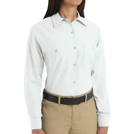 Red Kap Women s Long Sleeve Industrial Work Shirt | Walmart (US)