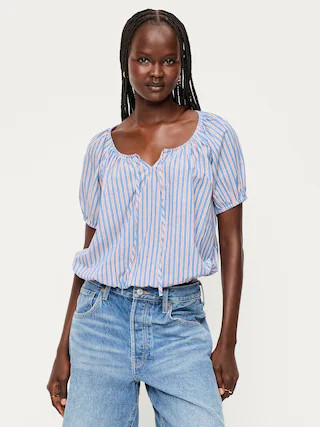 Short-Sleeve Bubble Top | Old Navy (US)