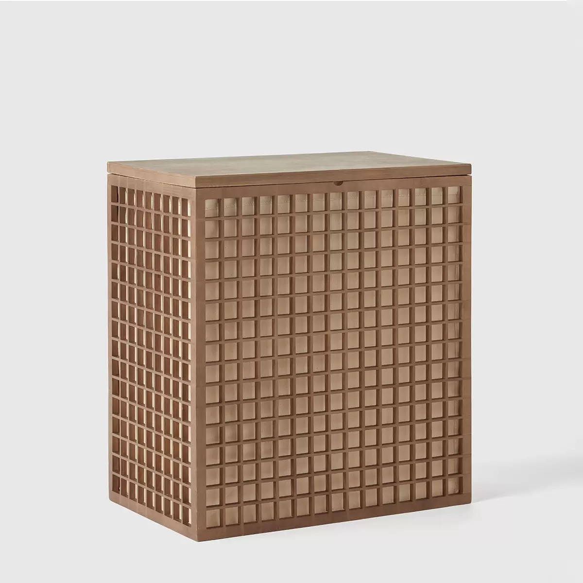 Marie Kondo Shoji 2-Section Bamboo Hamper Kocha Brown | The Container Store