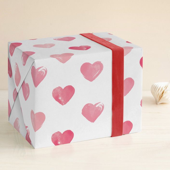 Heartfully Painted Wrapping Paper Sheets | Minted