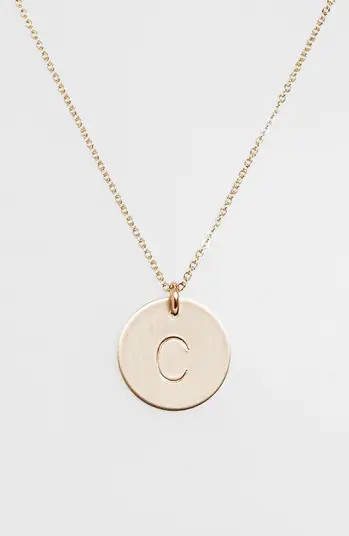 14k-Gold Fill Initial Disc Necklace | Nordstrom