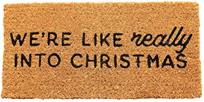 Creative Co-Op 32" L x 16" W Natural Coir Like Really Into Christmas Doormats, Multi | Amazon (CA)