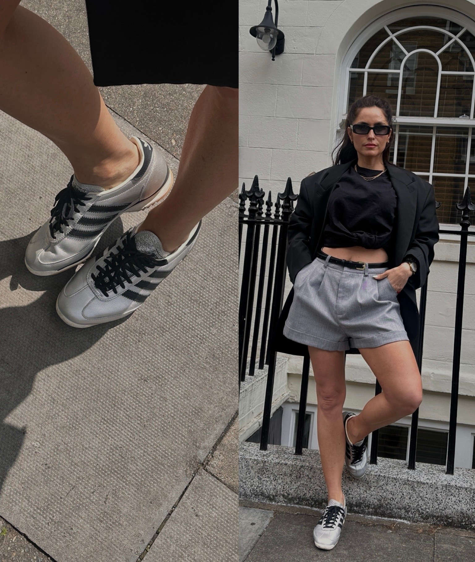 - 20% off on these shorts with a code Zielin20Z

Casual summer outfit, grey shorts, work shorts, summer workwear, silver trainers, summer style, spring outfit, black tshirt

#LTKuk #LTKstyletip #LTKsummer