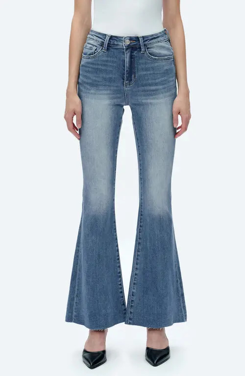 Bayeas High Waist Flare Jeans in Freefalldnu at Nordstrom, Size 24 | Nordstrom