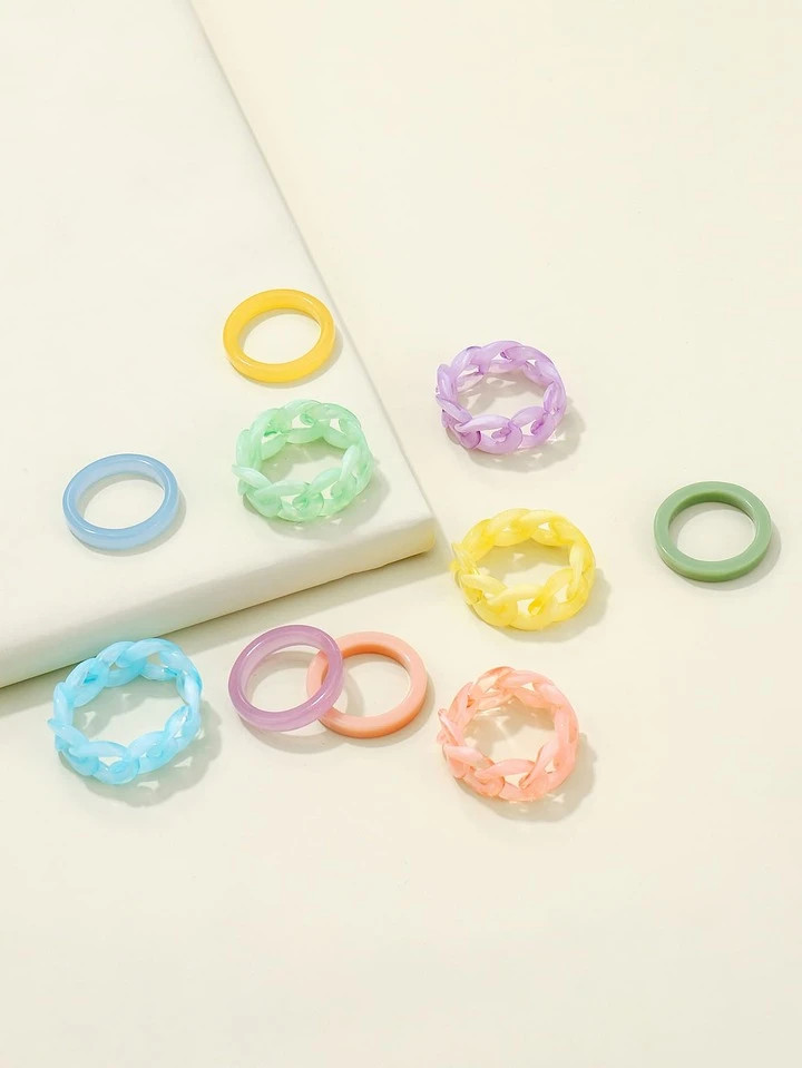 10pcs Simple Ring | SHEIN