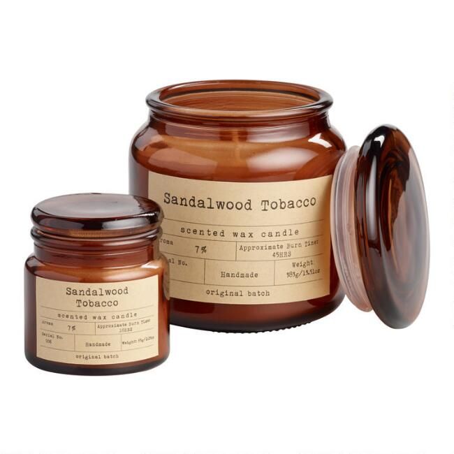 Sandalwood Tobacco Apothecary Scented Candle | World Market