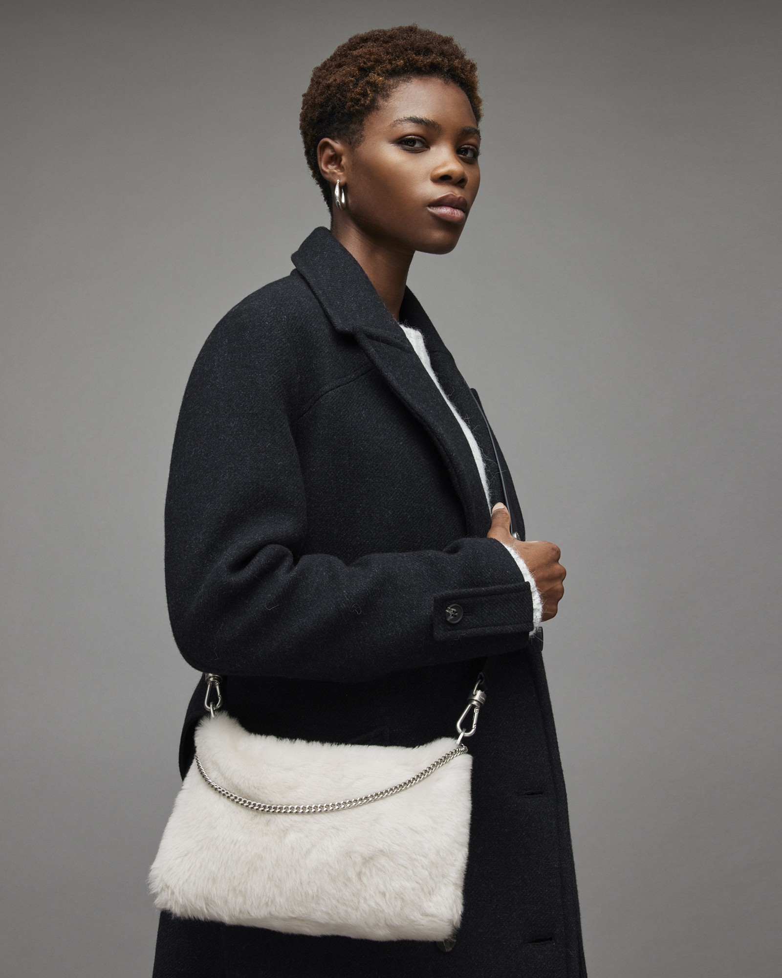 Eve Shearling Crossbody Bag | AllSaints US