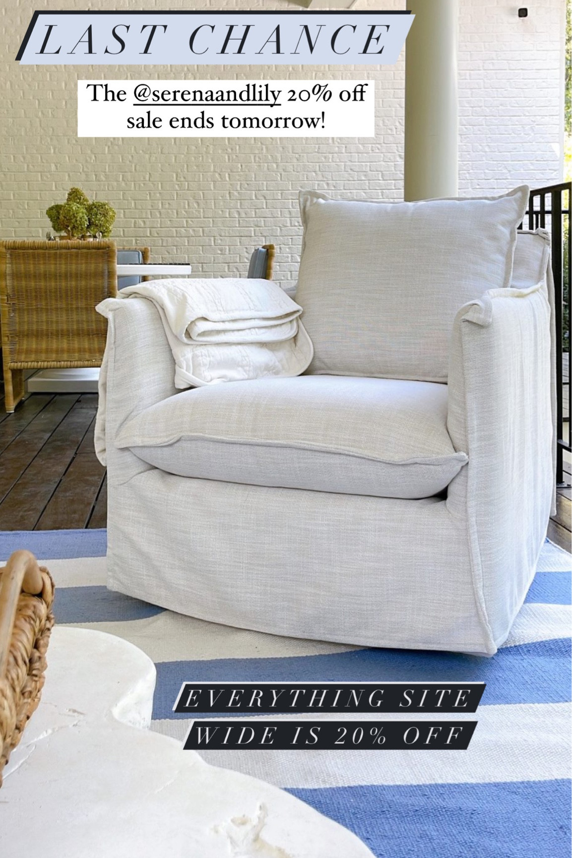 Small discount slipcovered chair